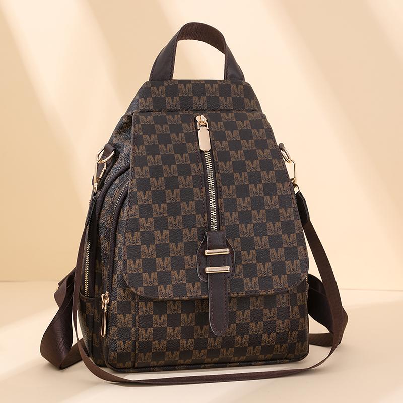 Рюкзак с принтом, женский рюкзак из мягкой кожи, многофункциональная сумка через плечо, женский дорожный рюкзак