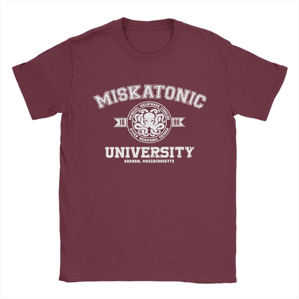 Miskatonic University TShirt Unisex Women LLords Of The RRings Novelty Pure Cotton Tees O Neck T Shirt Summer Clothes