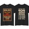 Bon Jovi Тур 2026 Forever Постер Принт Футболка Мужская Женская Оверсайз Хлопок Летняя Новая Футболка Мужская Женская Харадзюку Мода Повседневные Топы