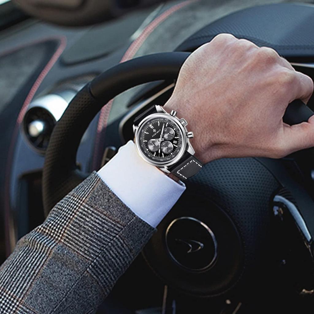 BENYAR AKNIGHT Japanese Stainless Leather Compatible with Business Casual Sports Chronograph Included Men's Watch, Quartz, Steel, Strap, Watches,