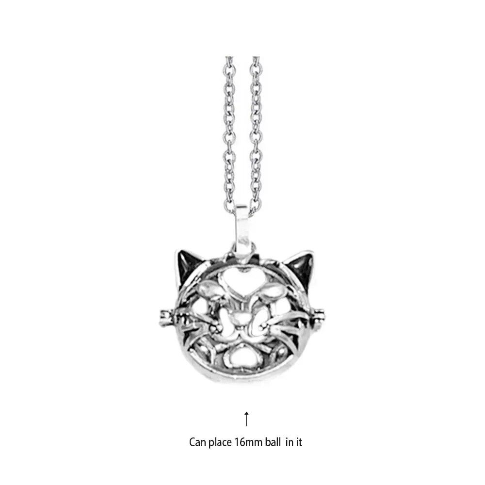 Музыкальный колокольчик Мексиканский шар ангела, медальон, ожерелье, антикварное винтажное ожерелье для беременных, диффузор эфирного масла, ожерелье для ароматерапии