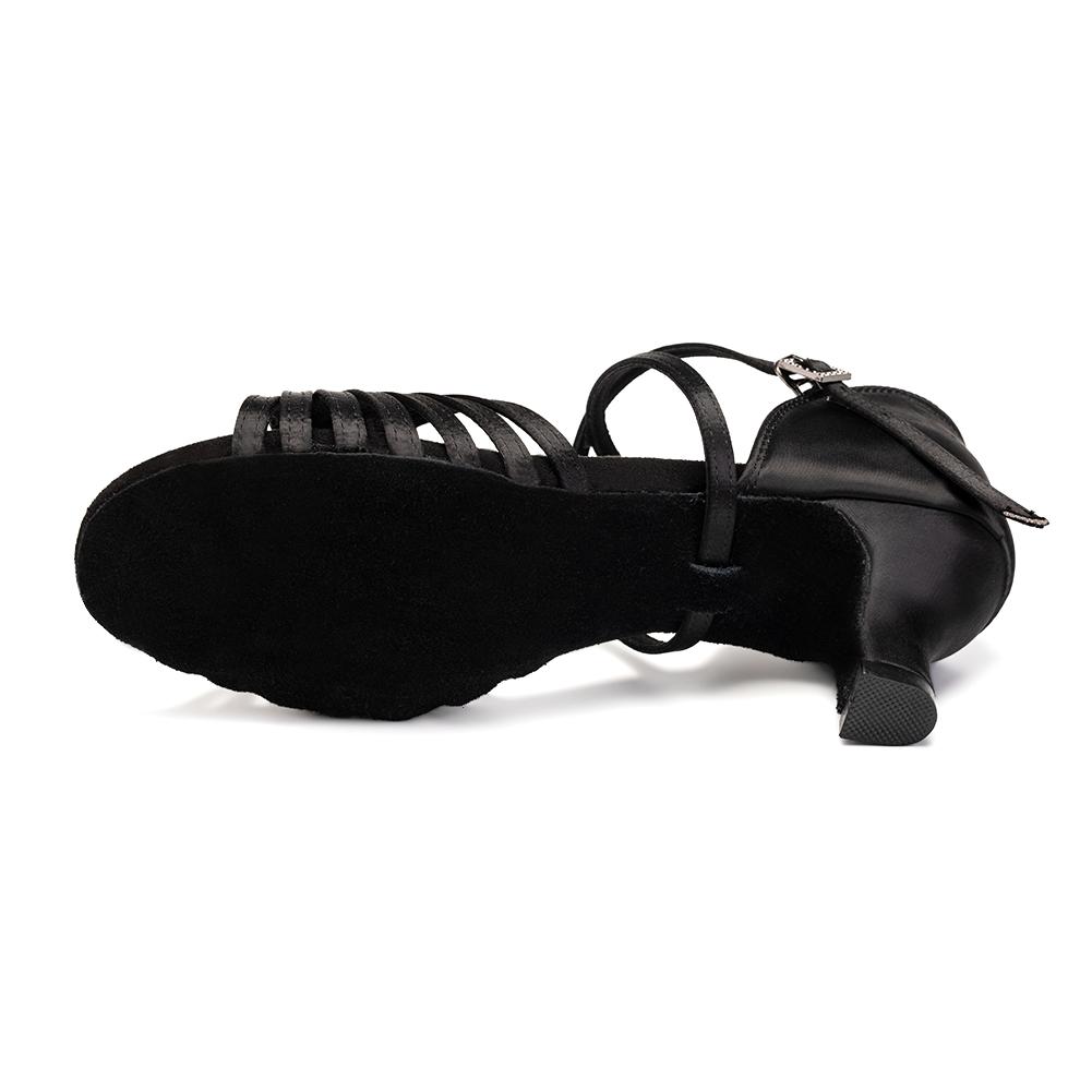 Атласные туфли для латиноамериканских танцев для женщин и девочек, с мягкой подошвой, для дам, танго, сальсы, бальных танцев, для вечеринок, для помещений, на каблуке 5,5 см