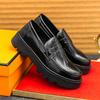 Dress Shoes Men Black PU Thick Sole Wear-resistant Casual Business Loafers European Social Shoes Size 38-45 Men Shoes