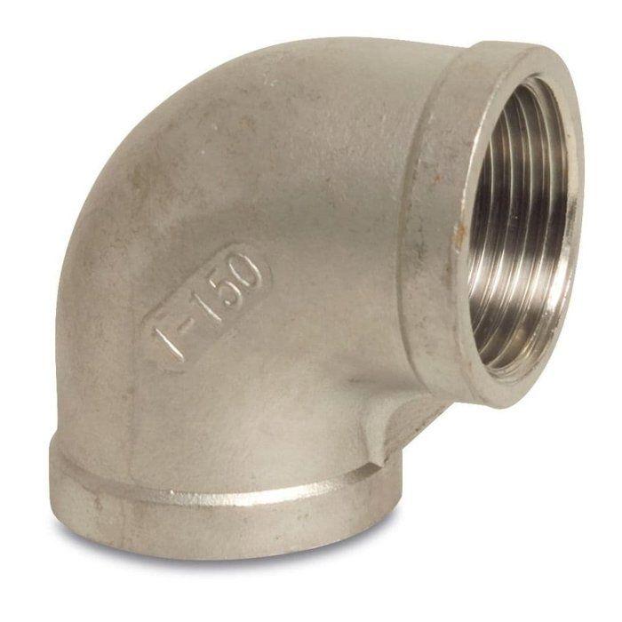Coude fileté inox - KLASEBO - 1/4'' - V4A (Inox 316) - 90° - Filetage intérieur