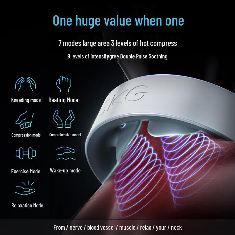 SKG G1 3rd Gen Smart Neck Massager with Heat CN plug (adapter included)