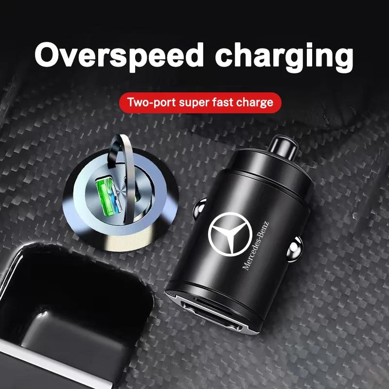 AABHZ1 200W USB Car Charger Fast Charging Mini Pull Ring Car Phone Charger For Mercedes Benz A C E S G Class GLC CLE CLA GLB GLS W177