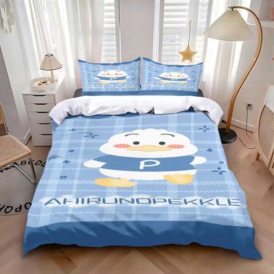 -Пододеяльник Baker Duck Мультяшный Аниме Детский Спальный Комплект Чехлы для Одеяла Наволочка Детский Постельный Комплект Праздничные Подарки