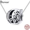BAMOER Genuine 925 Sterling Silver Letter C Alphabet Beads Charms Fit Charm Bracelets & Bangles DIY