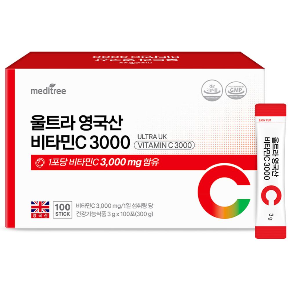 Meditree Ultra High-Content British Mega Vitamin C 3000 300g 1 pcs