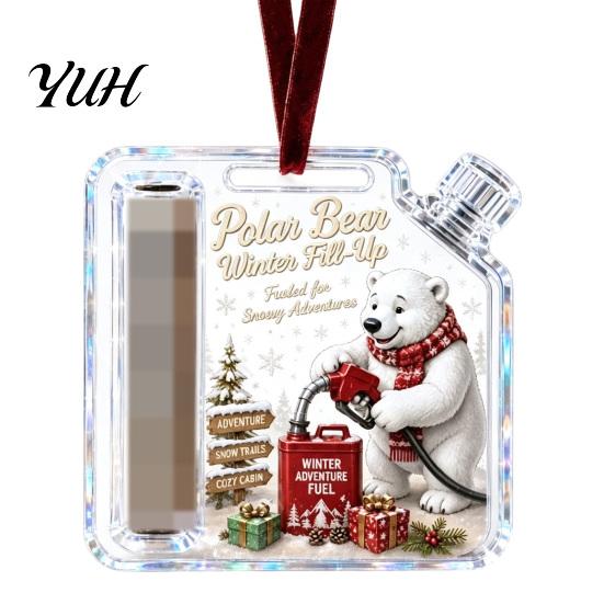 Christmas Money Holder Cash Gift Ornament, Acrylic for Cash, Reusable Holiday Ornament Funny Xmas Tree Hanging Decoration, Gifts Party Favors Festive