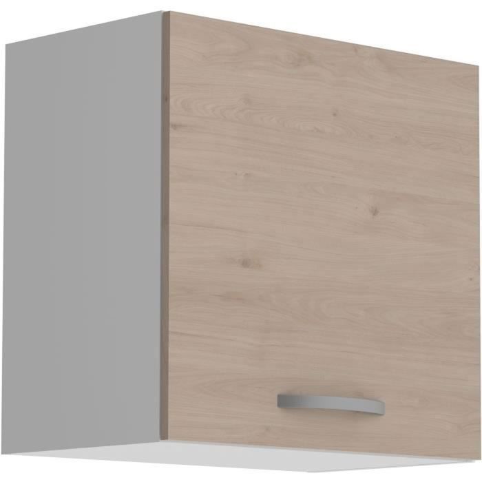 Meuble haut 1 porte - YOUDOIT - OSLO - Décor Chêne Jackson - 60x36x58 cm - Mélaminé