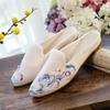 Women Slippers Outside Pointed Fashionable Chinese Style Retro Embroidered Women's Shoes Slippers Women Winter  Low (1cm-3cm)