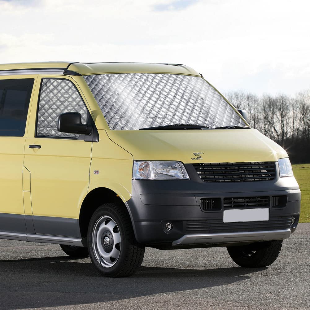 Internal Thermal Blind Window Cover Set for VW T5 T6 3PCS Sunshade Windscreen Protection Set