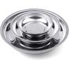 HORUSDY Magnetic Tray | 3-Piece | Round Magnetic Parts Tray | 3 Inch 4 Inch 6 Inch Magnetic Tray For Mechanic'S | Stainless Steel