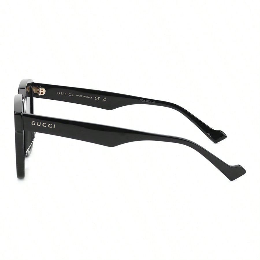 Gucci Мужские солнцезащитные очки GG0965SA-001 Квадратная черная оправа Серая линза