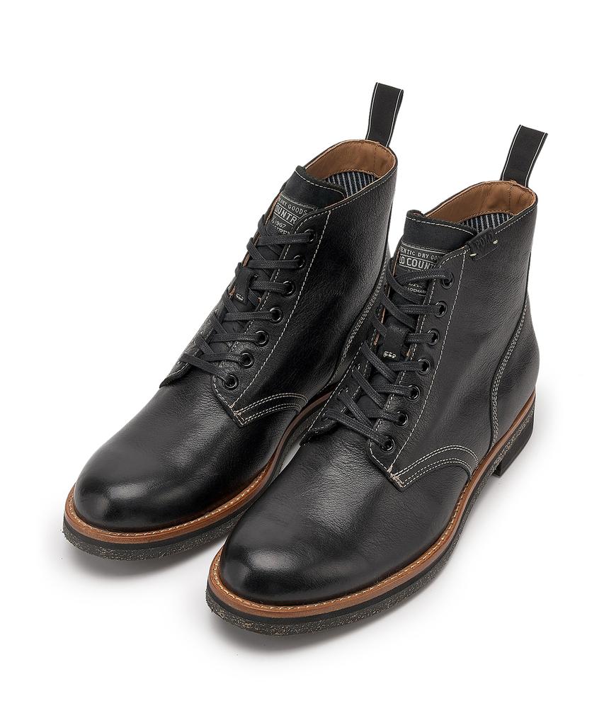 Polo Ralph Lauren Tumbled Leather Boots - Black