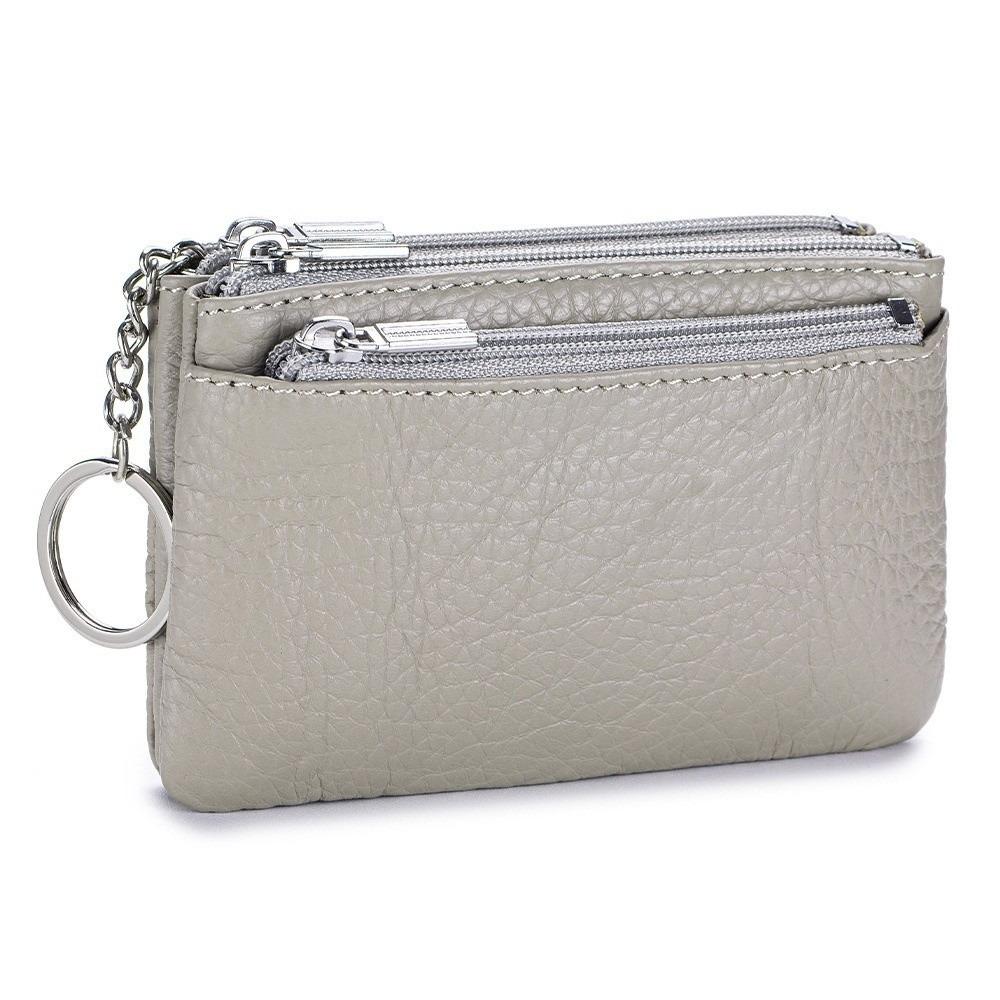 New Soft Genuine Leather Women's Wallets Zipper Portable Purses Coin Holders Large Capacity Storage Bag Money Bag Gift