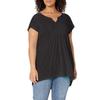 Ladies Fashion Casual Tops V-neck Pullover Loose Casual High-Low Hem T-shirt