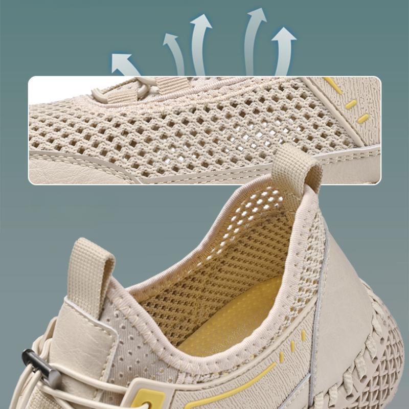 Летняя дышащая мужская сетчатая обувь с быстрой шнуровкой, удобная мягкая подошва, мужская обувь для активного отдыха