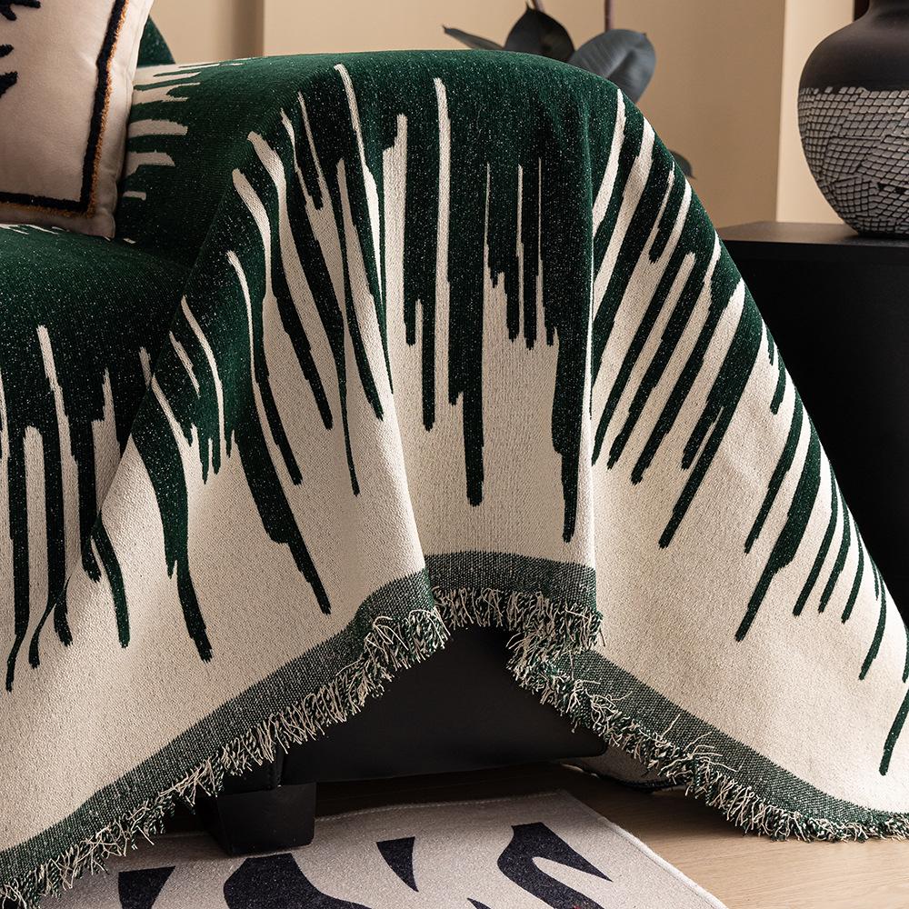 1pc Extra Wide Sofa Cover - Heavy-Duty Chenille Fabric Couch Protector, Non-Slip Furniture Protector for Living Room, Bedroom