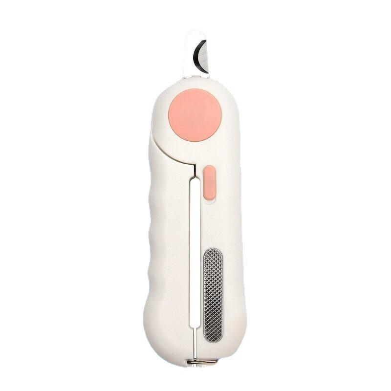 Multi-functional Pet Nail Clipper With Led Light Dog Nail Trimmer With Bloodline Guard Green)