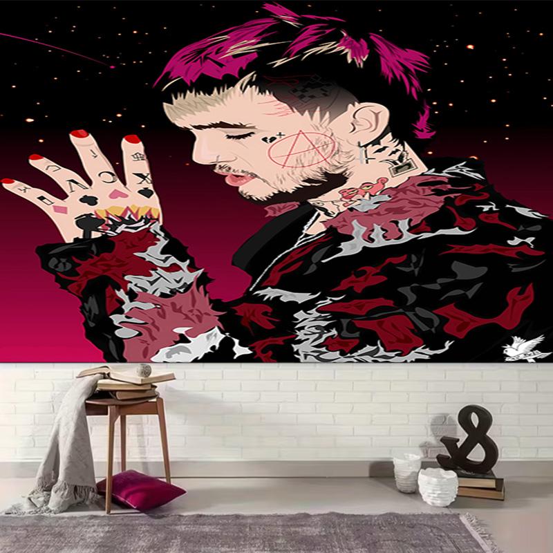 1 шт. Гобелен Lil Peep, Декор для гостиной, спальни, офиса, вечеринки, Идеальный праздничный подарок