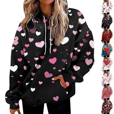 Женская мода Повседневные Универсальные Повседневные толстовки с круглым вырезом Графика Повседневные с длинным рукавом Градиент Лоскутная верхняя одежда с принтом Толстовки