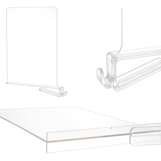 2/4/6Pcs Clear Acrylic Shelf Dividers Organizer Shoes Clothes Purses Blankets Closet Separators for Bedroom