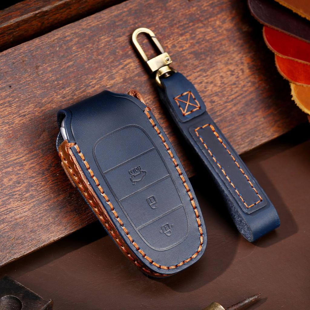 Чехол для ключа подходит для нового Hyundai Tucson L Oncino кожаный высококачественный защитный чехол для ключа автомобиля.