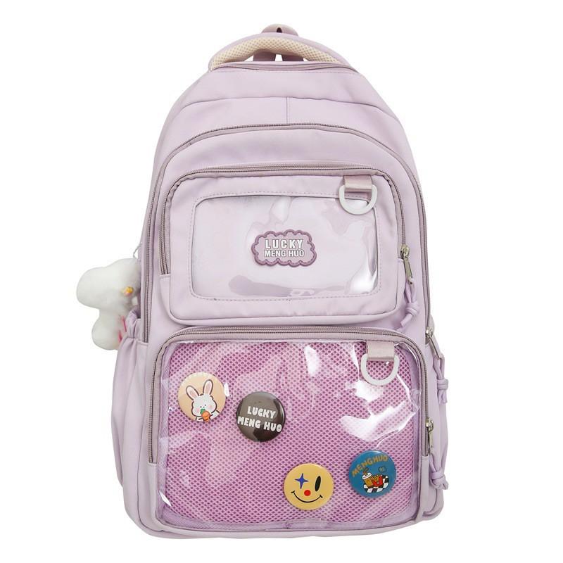 Japanese All-match High-face Value Large-capacity JK Transparent Pain Bag Light Schoolbag Women's Simple Backpack