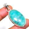 Amazonite Gemstone 925 Silver Plated Handmade Jewelry Pendant 1.70"