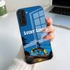 Чехол для телефона Мультфильм Счастливый Люк Для Samsung A56 A36 A26 A16 A15 A25 A35 A55 A14 A34 A24 A54 Стеклянный чехол