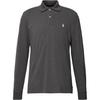 Polo Solid Color Long Sleeve Polo Shirt With Embroidered Pony Men Tops Medium-Gray 710680790-040