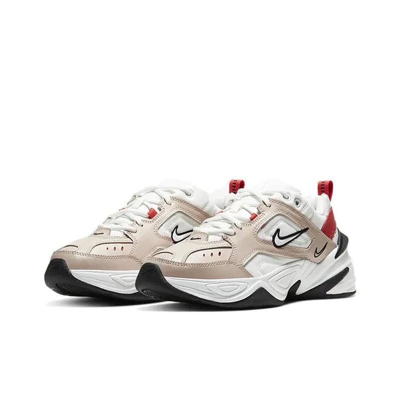 Nike M2K Tekno Устойчивые к истиранию Низкие Детские Повседневные Кроссовки Белый Молочный Чай AQ3108-205