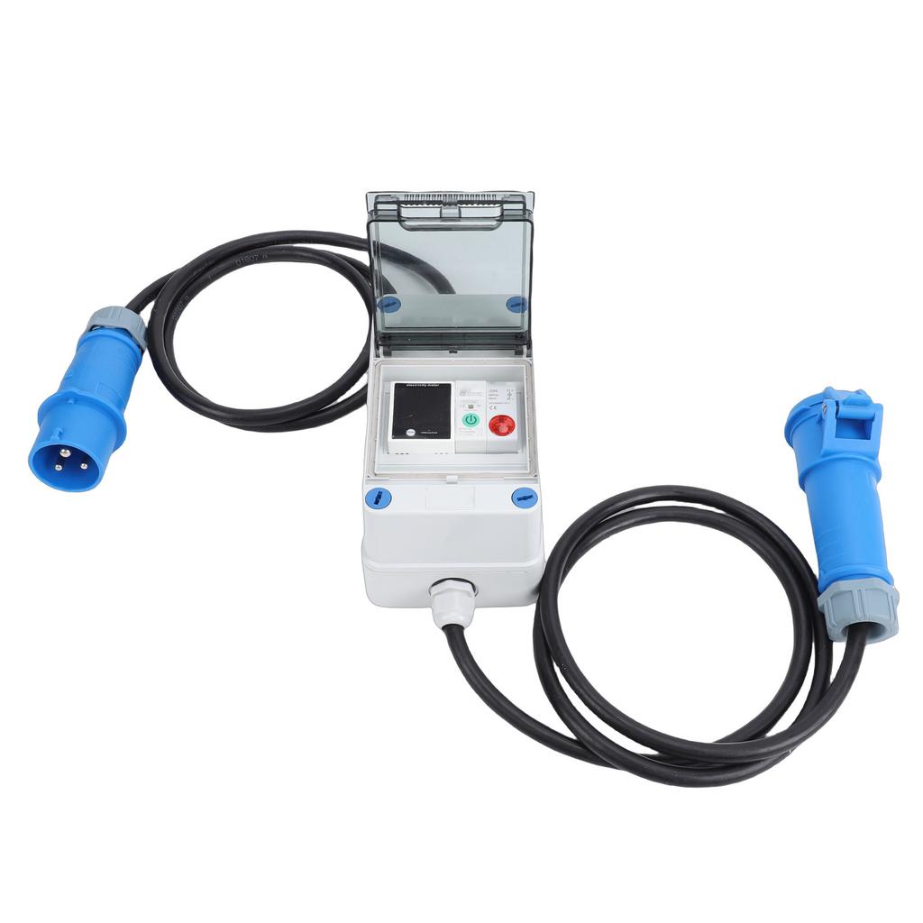 Цифровой счетчик электроэнергии с водонепроницаемым разъемом WiFi Автоматический выключатель Поддержка для Умного портативного счетчика кВтч для Автодома, Уличного использования, Дома