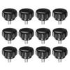 12pcs M6 X 10mm Metric Zinc Plated Carbon Steel Knurled Clamping Knobs, Male Thread, Thumb Screw Type, for 25mm Plastic Round Head Threaded Han