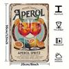 Винтажный "Апероль Аура": Насладитесь ретро-солнцем!"""Металлическая табличка - Водонепроницаемое Арт-изображение коктейлей для уличного кафе/Бистро/Дома"""