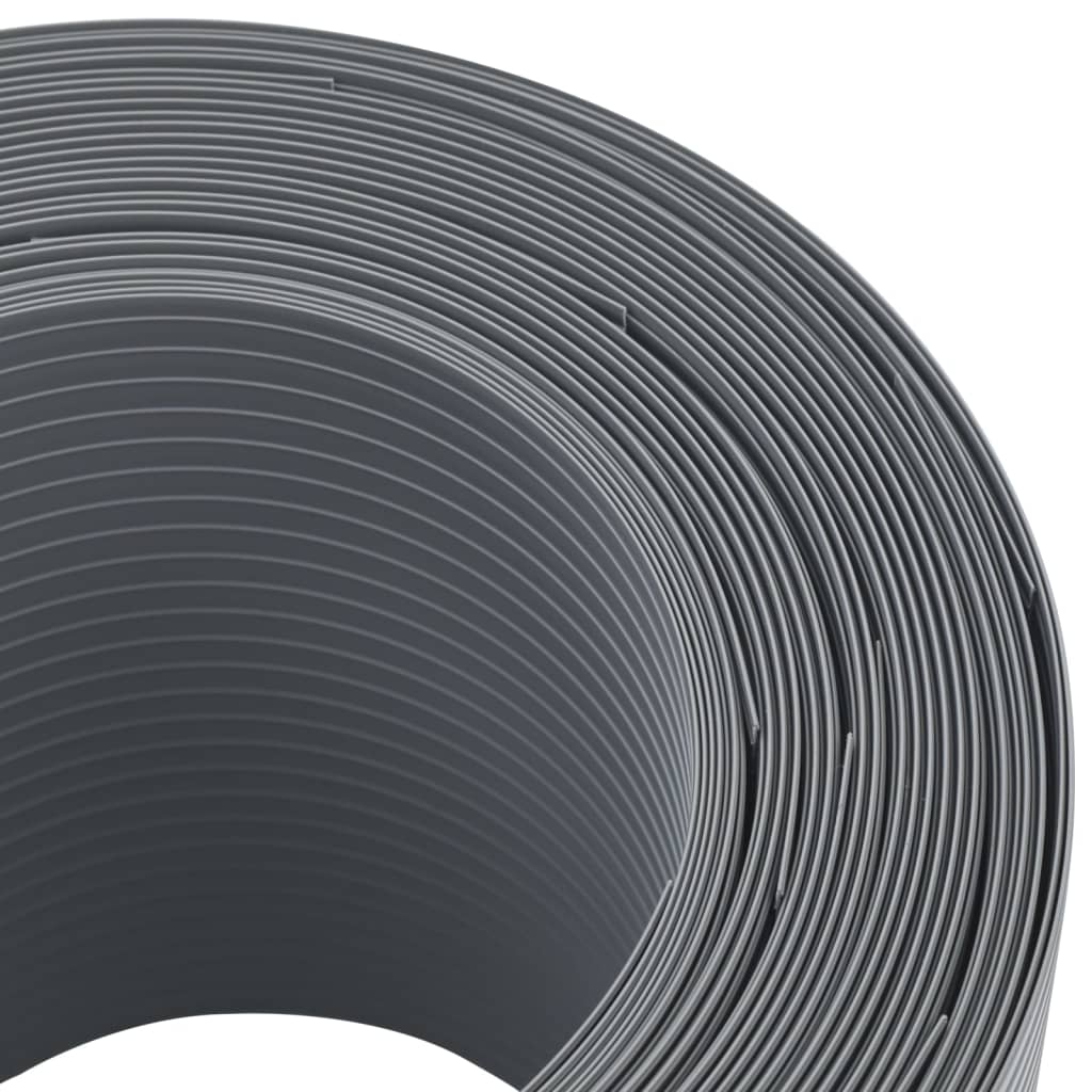 Privacy Screen Strips 10 pcs Grey 252.5 x 19 cm PVC