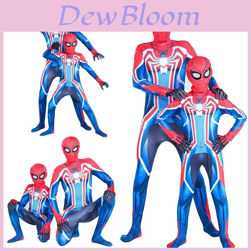 Comfortable Spiderman Ps4 Velocity Cosplay Jumpsuit Suit For Unisex Adults And Children