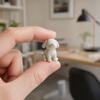 Фигурка собаки, 3D-печатная милая щенячья скульптура, Маленькое улыбающееся животное, Настольное украшение для стола в гостиной, Подарки для любителей собак
