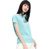 Li Ning X Line Friends Collaboration Sports Fashion Series Cartoon Fun Print Round Neck Short Sleeve T Shirt Women Tops Blue AHSR808-4