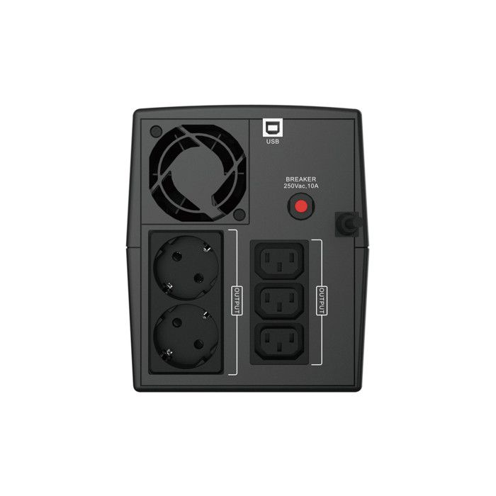 Alimentation d'énergie non interruptible - CONCEPTRONIC - ZEUS04EM - 2200 VA - 1320 W - 5 sorties CA