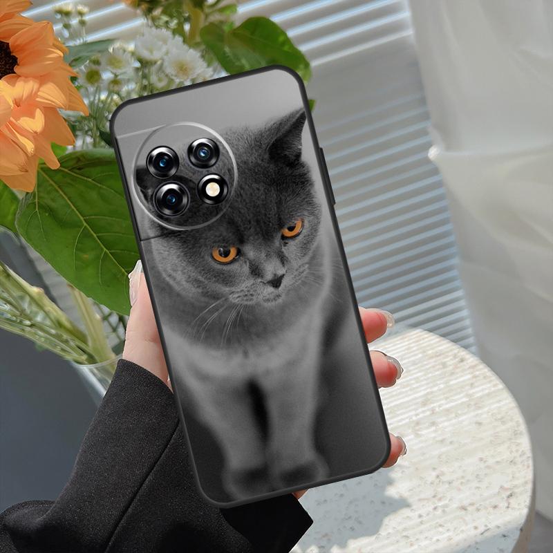 Чехол для телефона OnePlus с изображением британской короткошерстной кошки для моделей 15R 15 13R 12R 10R 13 13T 12 11 10 10T 8T Nord CE 5 2 3 4 Lite N20 N30