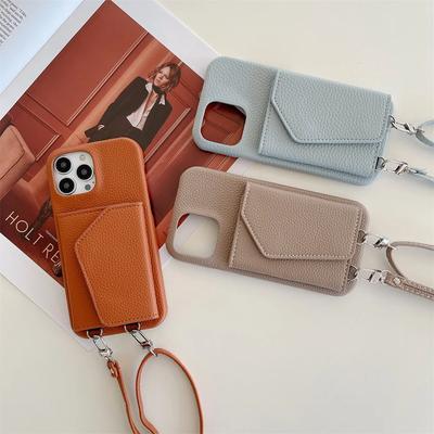 Кожаный кошелек-шнурок через плечо, чехол для телефона для IPhone 15 14 13 12 11 Pro Max Mini X XR XS Max 8 7 Plus SE 2 3, чехол с держателем для карт