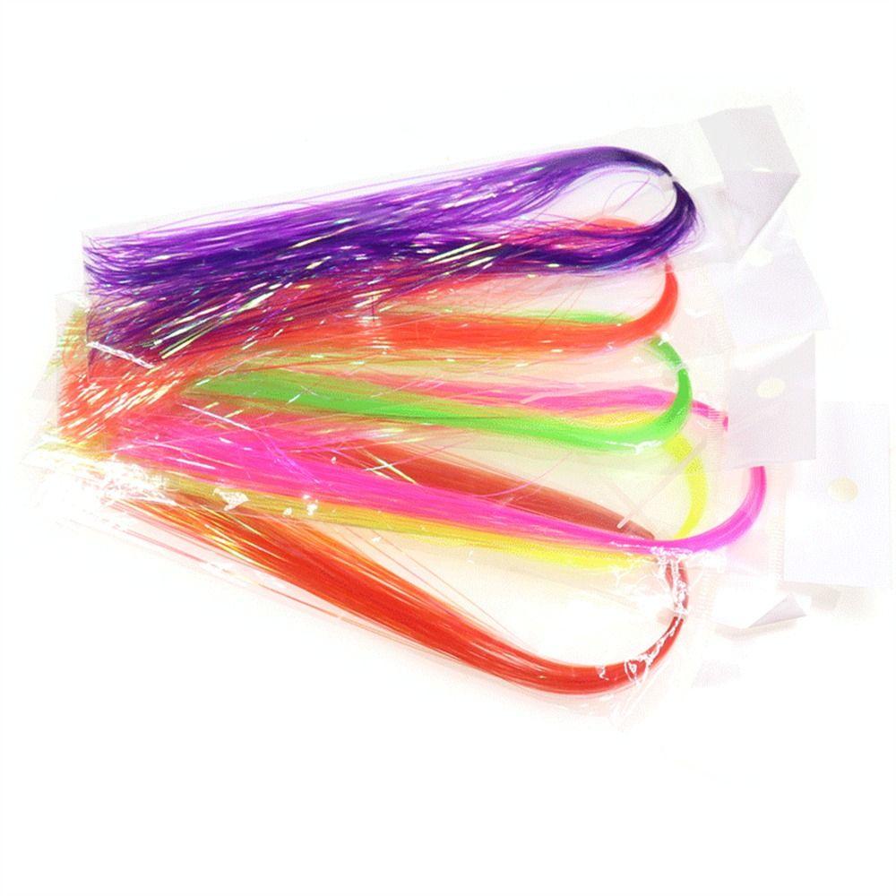 Shining Fly Fishing Fly Tying Tinsel Jig Hook Streamer Fly Tying Materials Assist Hooks Line