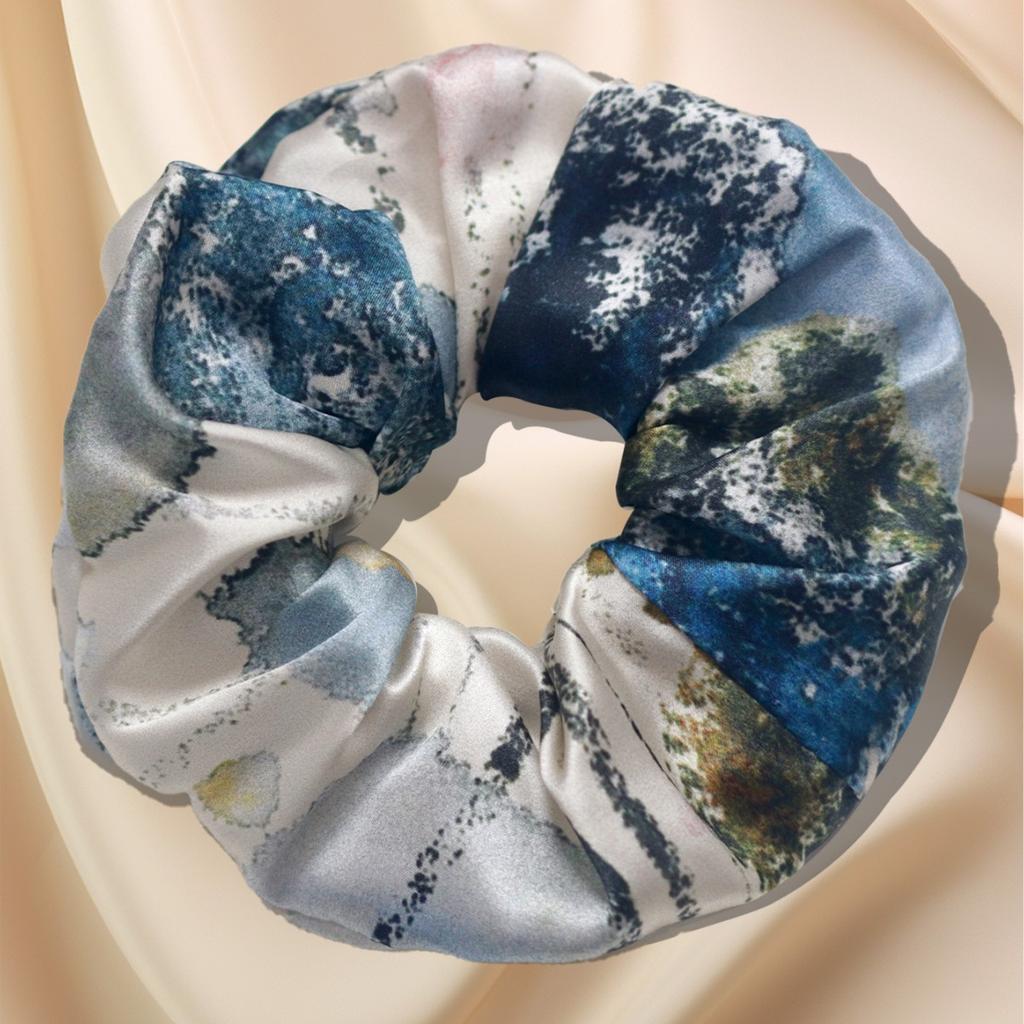 Резинка для волос из 19 момме чистого шелка, ручной работы, шелковая повязка для волос из шелка тутового дерева для женщин (4 см 6 см)