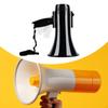 Bullhorn Megaphone Handheld Outdoor 30W Gifts with Bottle Opener Black Amplifier for Baseball