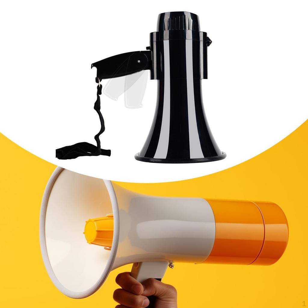 Bullhorn Megaphone Handheld Outdoor 30W Gifts with Bottle Opener Black Amplifier for Baseball