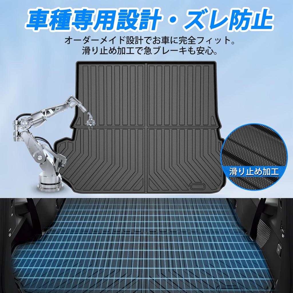Virauto 3D Luggage Mat for Toyota New Land Cruiser 250 Series 2024 GDJ250W Trunk Mat with Scratch Stain Abrasion Easy Easy Custom 1 Piece Set