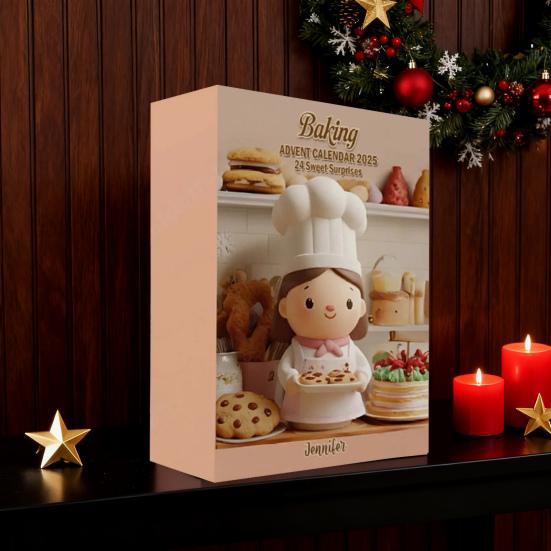 2025 Christmas Advent Calendar with Acrylic Pendant 24-Day Countdown Box Multifunctional Decoration for Kids Family